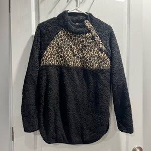 Pink Lily Black Textured Knitwear